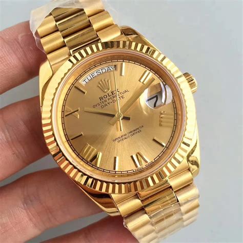 rolex day date ii yellow gold replica|rolex day date look alike.